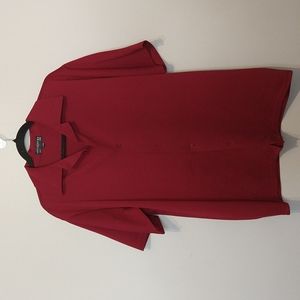 Burgundy short sleeves button up